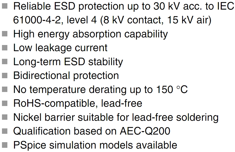 וריסטורים לאלקטרוניקה SMD E SERIES TVS EPCOS